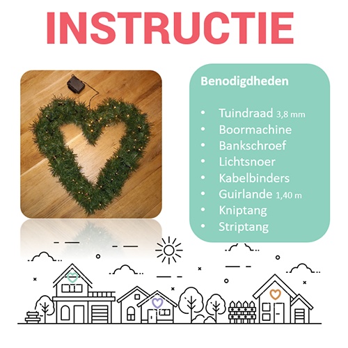 Instructie om zelf een Hart te maken | Ø 50 cm