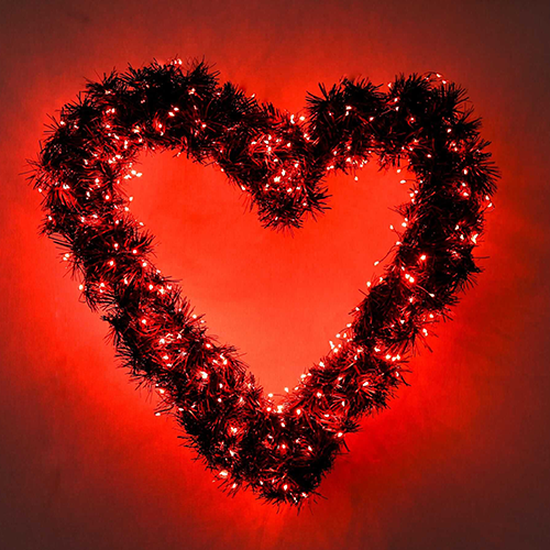 Doe-Het-Samen Hart | Ø 50 cm | Warm Wit batterijen of Rood 220V